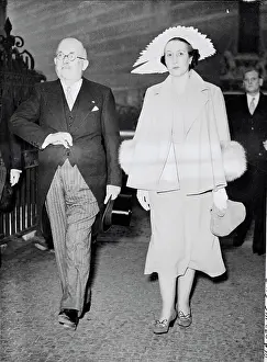 M. Vincent Auriol and Wife Walking Into Unknown Soldier's Tomb