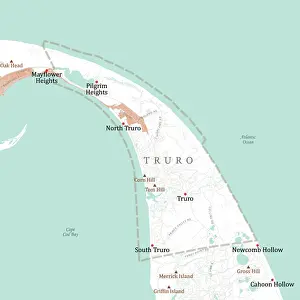 MA Barnstable Truro Vector Road Map