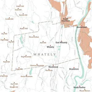 Franklin Prints: MA Franklin Whately Vector Road Map