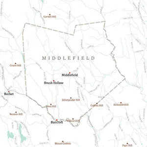 Hampshire Collection: MA Hampshire Middlefield Vector Road Map