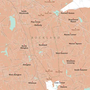 Computer Graphic Collection: MA Plymouth Rockland Vector Road Map