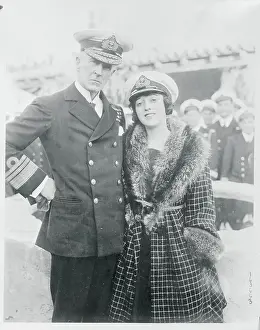 Admiral Prints: Mabel Normand with British Fleet Commander