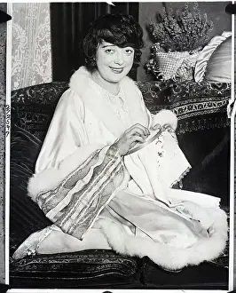 Sewing Prints: Mabel Normand Sewing Some Craftwork