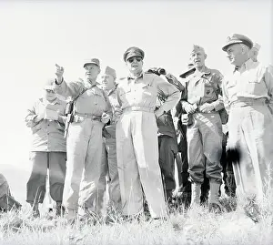 Major General Prints: MacArthur Watching Inchon Harbor Invasion