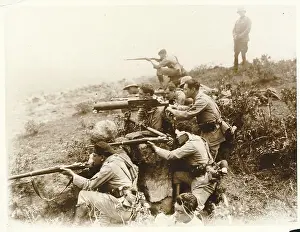 Machine Gunners Train with Weapons