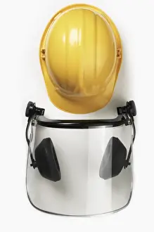 Hard Hat Prints: Machinery helmet and hard hat