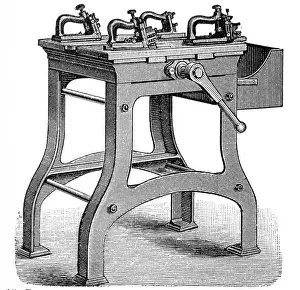 Printing Plant Prints: Machines for making metal letters used for printing