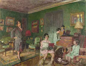 Piano Prints: Madame André Wormser and her Children, 1927. Artist: Vuillard, Édouard (1868-1940)