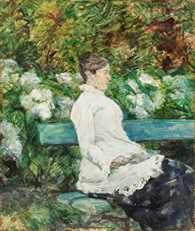 Henri Prints: Madame Countess Adèle De Toulouse-Lautrec In The Garden Of Malromé