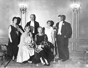 John C Prints: Madame Curie With Others at Cancer Society Dinner