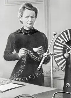 Sorbonne Prints: Madame Curie Conducting Experiments