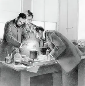 Chemistry Prints: Madame Curie and Others Experimenting with Radium
