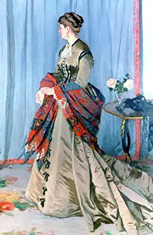 Silk Prints: Madame Gaudibert, 1868. Artist: Claude Monet