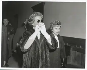 Madame Jean Walter Exiting Courthouse with Lawyer