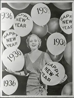 Madge Evans Surrounding with Balloons