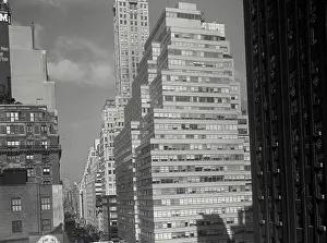 Urban Prints: Madison Avenue looking north from 56th street at New York City