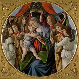 Motherhood Prints: Madonna And Child With Six Angels