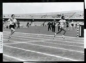 Mae Faggs Running in Pan American Games Women's 400 Meter Relay