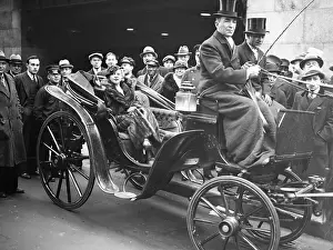 Mae West Riding in Horse Drawn Carriage