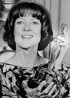 1970s Prints: Maggie Smith Holds Oscar Award