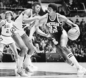 Magic Johnson in College Basketball Action