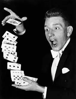Magician Prints: Magician Doing Card Trick
