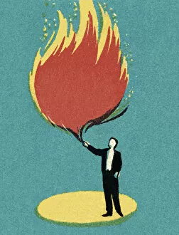 Magician with Flame