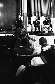 Big Band Prints: Mahalia Jackson Sings At A Church Service