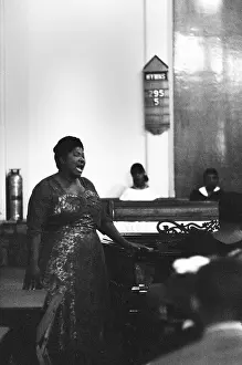 Big Band Prints: Mahalia Jackson Sings At A Church Service