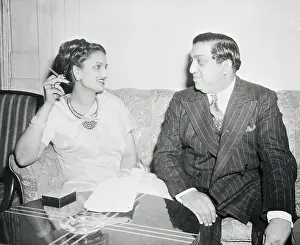 Maharajah and Maharanee of Baroda Lounging