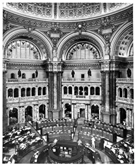 Lac0047 Prints: Main Reading Room In Library Of Congress In Washington, DC