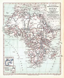 Morocco Collection: Main research trips in Africa 1895
