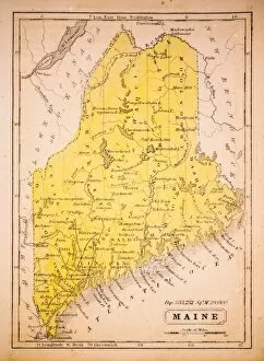 Images Dated 1st December 2015: Maine 1852 Map