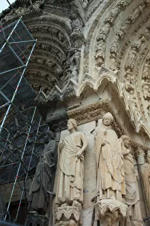 Images Dated 25th October 2013: The maintenance of the Church in Notre-Dame de Reims, Reims Cathedral