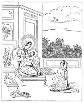 Indian Culture Gallery: Maja and her son Buddha