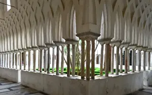 Looking Through An Object Prints: Majestic Cloister of Paradise ( Chiostro del Paradiso ) inside Amalfi Cathedral