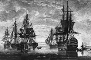 Landscape Vessel Ship Water Prints: Her Majestys Fleet