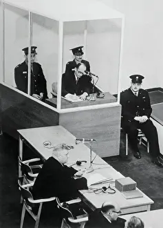 Major Adolf Eichmann During Israeli Trial Scene