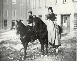 1860s Prints: Major Belle Reynolds & Husband On Horses