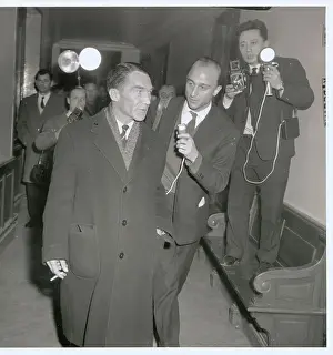 Major Camille Rayon Pausing for Reporters at Palais De Justice