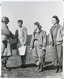 Presentation Prints: Major Gen. Presents Medals To Women