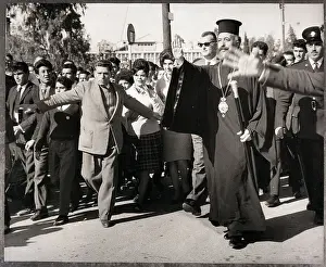 Nicosia Prints: Makarios Walking with Armed Men