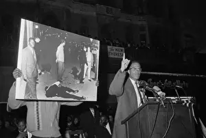 Malcolm X Addresses Harlem Rally