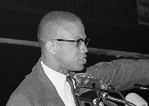 Malcolm X Addresses Harlem Rally