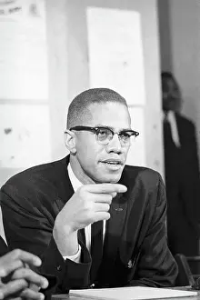 Malcolm X At Detroit Press Conference