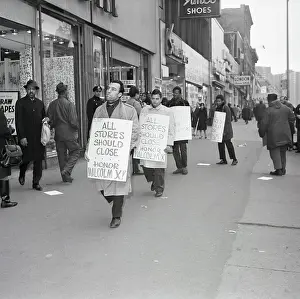 Closing Prints: Malcolm X Mourners Picketing Store