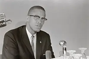Malcolm X Speaking at Press Conference