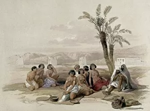 African Collection: Male and female Ethiopian slaves resting, Korti, Sudan, 1696, Historical