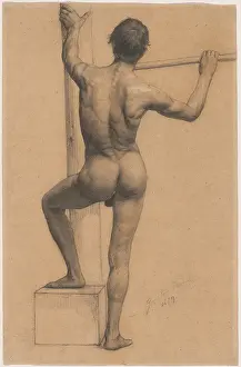 Art Institute Chicago Prints: Male Nude With Left Foot On A Pedestal