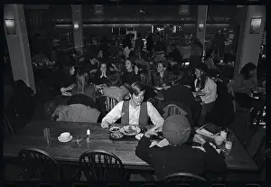 Yonkers Prints: Male Student in Female College Cafeteria